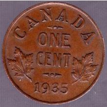 1935 Canada 1 Cent Coin