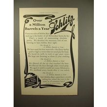 1903 Schlitz Beer Ad - Over a Million Barrels a Year!