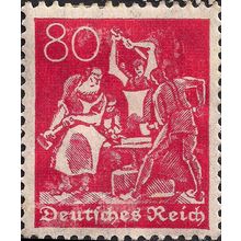 GERMANY, EMPIRE, Hammer, red 1921, 80