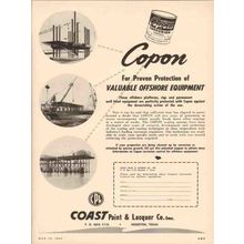 COAST PAINT LACQUER COMPANY 1955 Copon equipment protection vintage ad