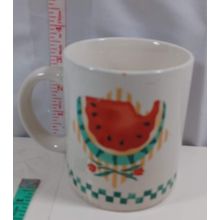 Vintage Gibson Housewares Watermelon Checkeboard Mug