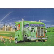 Alan Bertrand French Lorry Van A La Francaise Painting Postcard