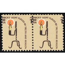 1610, Mint NH $1 Candle Misperfed Error Pair of Stamps - Stuart Katz