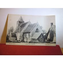 THE CHURCH, STEEPLE LANGFORD. WILTSHIRE unused antique postcard by T. Smith =