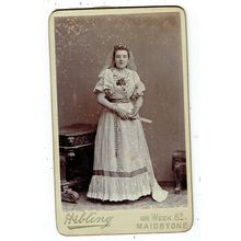 Victorian cdv photo young woman bridesmaid ? Maidstone photographer