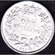 1874 Great Britain 1 Shilling Silver Coin