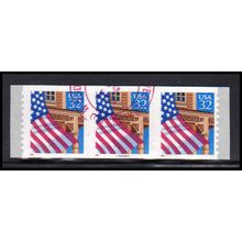Used 2915A 32c U.S. Flag Over Porch Fine PNC 44444A/3 10x10 P/UL PA3599