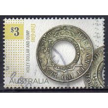 Australia 2013 Bicentenary of Holey Dollar & Dump $3 Used