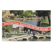 multiview, BOURTON-ON-THE-WATER, Gloucestershire unused postcard by Dennis =