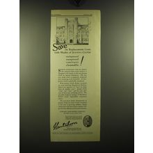 1929 Hartshorn Joanna Cloth Shades Ad - Save on replacement costs with shades