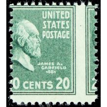 825, MNH (gum skip) 20¢ Misperfed High Value Prexi Error - Stuart Katz