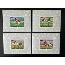 Niger 1984 Mi. 908 - 911 blocs luxe ND Coupe Monde FIFA Football Mexico 1986