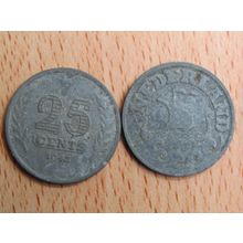 Netherlands 1942 25 Cents Coin