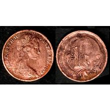 Australia One Cent 1977 Used Coin Possum Queen Elizabeth II 1c QE II mm