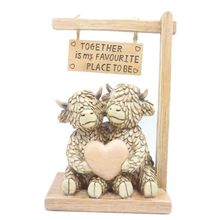 Highland Cattle Couple Ornament 21 CM Together is my Favourite Place To Be Gift