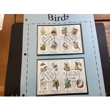 ICOLLECTZONE Ajman Bird Set in blocks of eight XF used (B200)