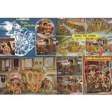 Lisboa Portugal Portuguese Coach Museum Transporation 4x Postcard Bundle