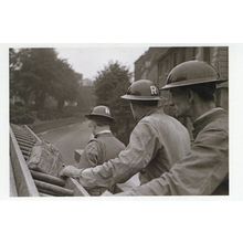 WW2 London Military War Rescue Squad Uniform Helmet Photo Postcard