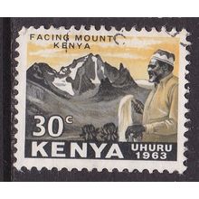 Kenya 1963 Independence Kenyatta and Mt Kenya 30c Fine Used SG 5 VGC