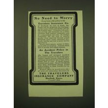 1902 The Travelers Insurance Company Ad - No need to worry