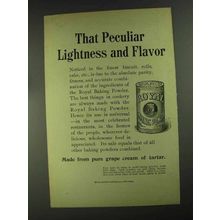 1903 Royal Baking Powder Ad - Peculiar Lightness