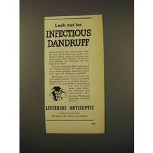 1948 Listerine Antiseptic Ad - Infectious Dandruff