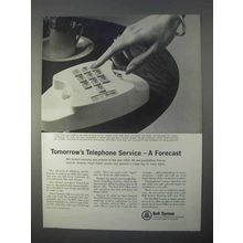 1966 Bell Touch-Tone Phone Ad - Tomorrow's Service