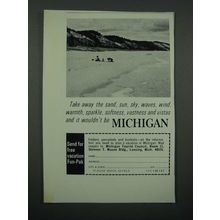 1966 Michigan Tourist Council Ad - Take Away the Sand, Sun, Sky, Waves