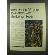 1972 Bethlehem Steel Ad - Love Affair Lehigh River