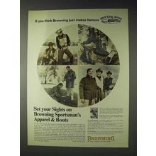 1972 Browning Ad - Sportsman's Apparel & Boots