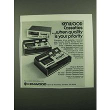 1976 Kenwood KX-620, KX-710, KX-910 Cassette Decks Ad