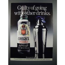 1979 Cossack Vodka Ad - Guilty of Going With Other