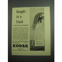 1948 Kodak Photography Ad - Caught in a flash by high speed photography