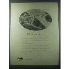 1954 Esso Oil Ad - Life is a privilege