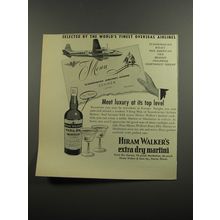 1952 Hiram Walker's Extra Dry Martini Ad - SAS Menu
