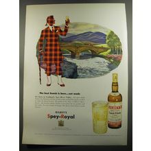 1952 Gilbey's Spey-Royal Scotch Ad - The best Scotch is born.. not made