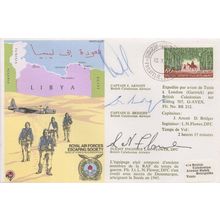 Tunis Libya Algeria RAF Escaping Society 1976 MULTI Hand Signed FDC