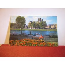 ST ANDREWS CATHEDRAL & RIVER NESS, INVERNESS. used postcard 1974 pm =