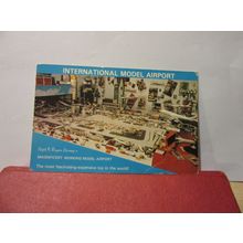 Capt. R Carney's INTERNATIONAL MODEL AIRPORT, c1980 signed postcard =