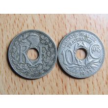 France Republic 1933 10 Centimes Coin