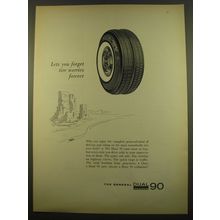 1961 General Dual 90 Tires Advertisement - Lets you forget tire worries forever