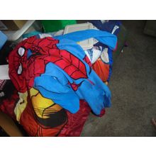 AMAZING SPIDER-MAN Fleece Hooded One Piece Pajamas/Costume!! Size 10/12! $27.00