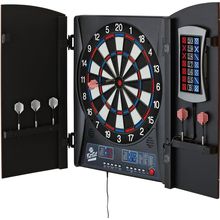 Fat Cat Mercury Electronic Dartboard, Built in Cabinet Doors with Integrated Sco