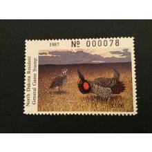 ICOLLECTZONE US North Dakota 1987 Game Stamp VF NH