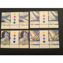 ICOLLECTZONE Australia 1011-14 Color Gutter Pairs VF NH boats