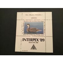ICOLLECTZONE Interpex 1989 Duck sheet ducks VF NH
