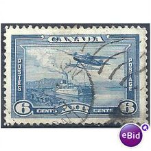 Canada 1938 SG371 6c Blue AIR Fine Used .