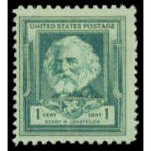 864 1c Henry Longfellow Fine MNH M08316