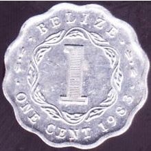 1983 Belize 1 Cent Coin