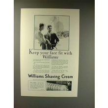1927 Williams Shaving Cream Ad - Keep Your Face Fit